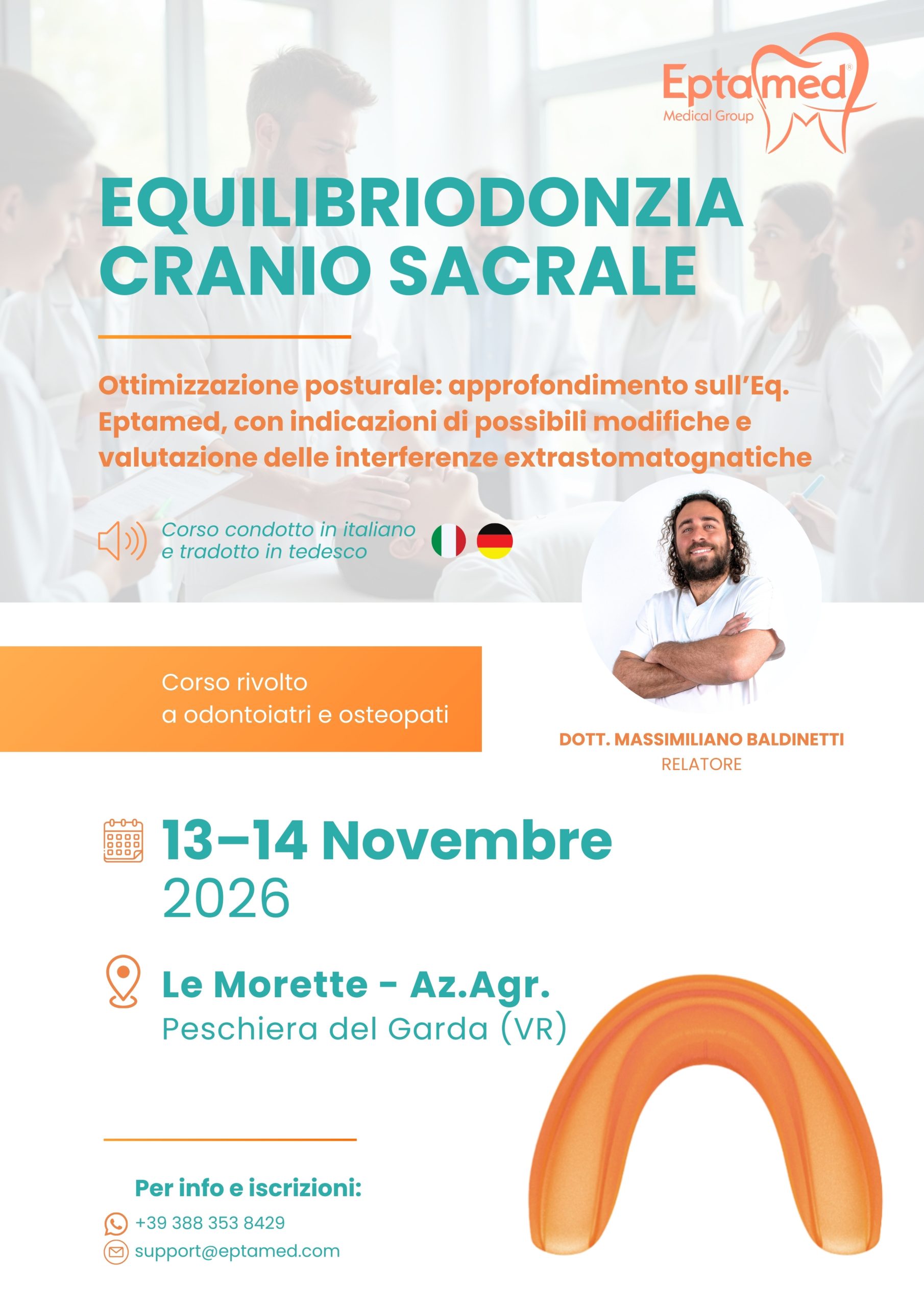 EQUILIBRIODONZIA CRANIO SACRALE – Corso rivolto a odontoiatri e osteopati – 13–14 Novembre 2026 – Peschiera del Garda (VR) 1