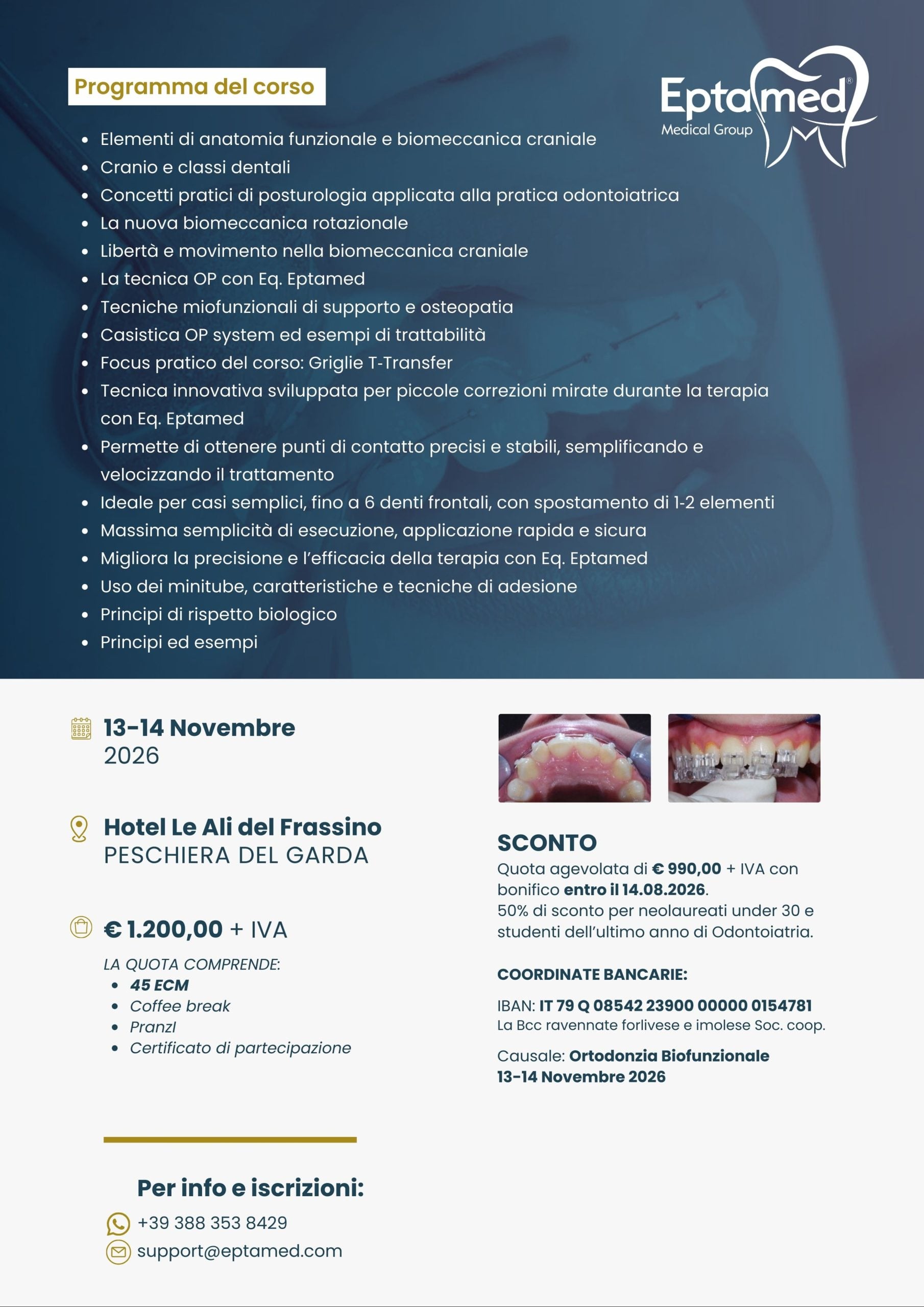 ORTODONZIA BIOFUNZIONALE – Corso rivolto a odontoiatri – Novembre 2026 – Peschiera del Garda (VR) 2