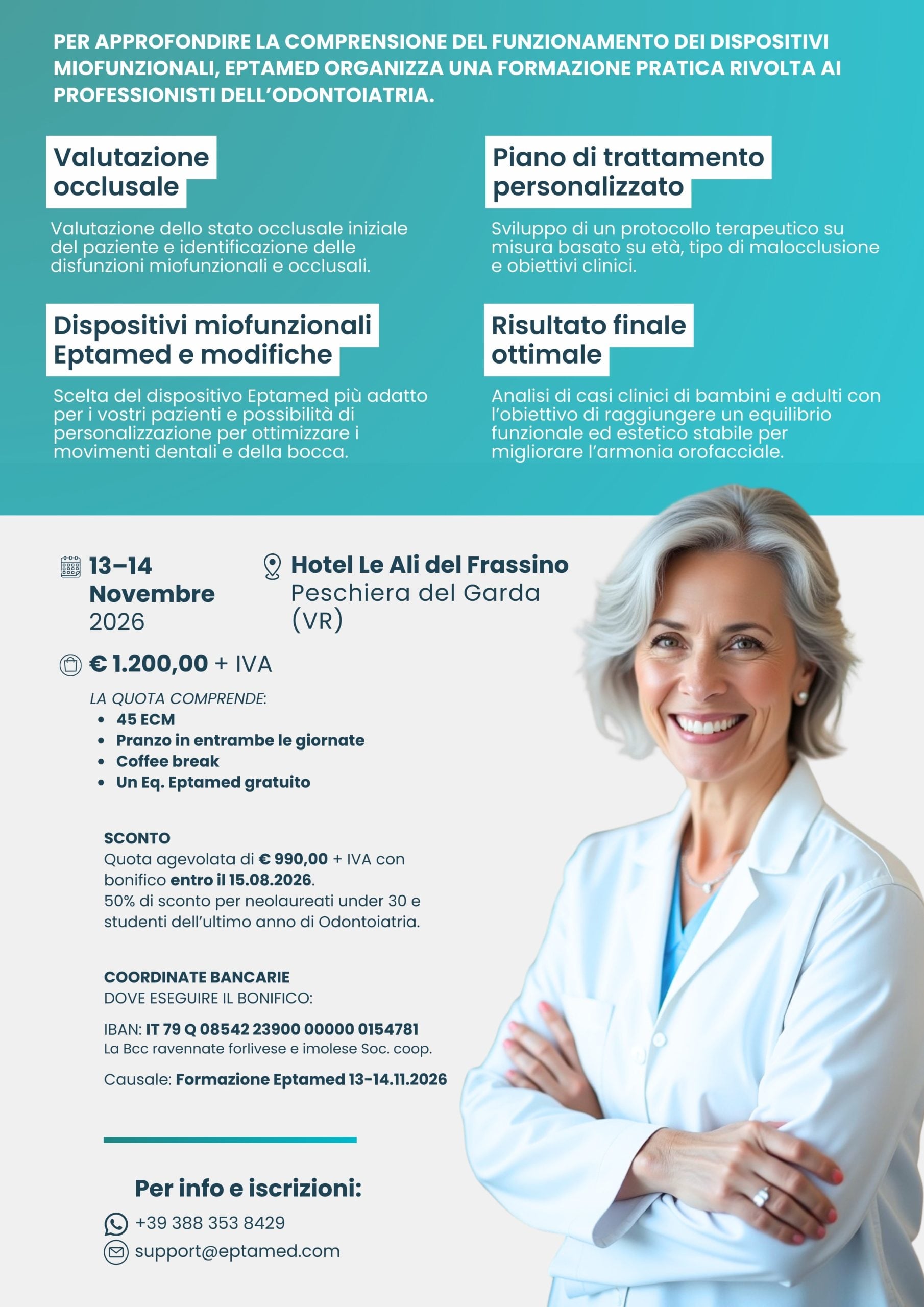 FORMAZIONE AVANZATA – Corso rivolto a odontoiatri – 13–14 Novembre 2026 – Peschiera del Garda (VR) 2