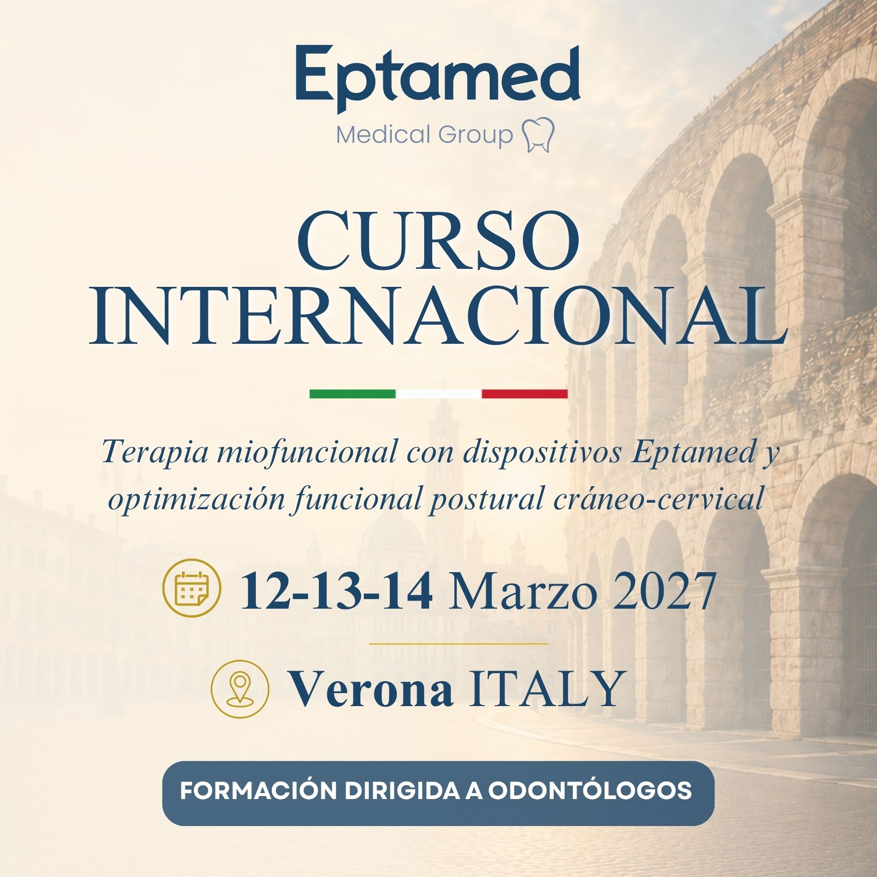 Curso Internacional Eptamed Verona Marzo 2027 timeline